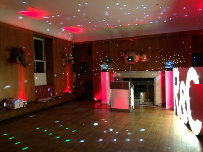Dancefloor for wedding disco
